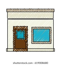 store building front isolated icon