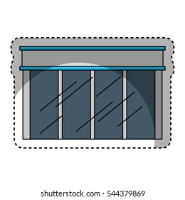 store building glass icon vector illustration design