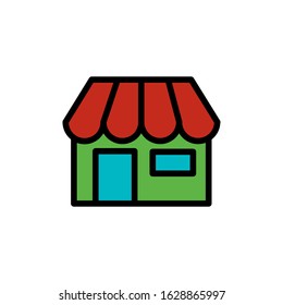 store building icon design vector template