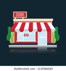 Store building illustration