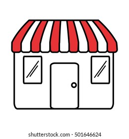 store building isolated icon vector illustration design