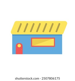 Store building, isolated vector illustration in flat style. Vector illustration