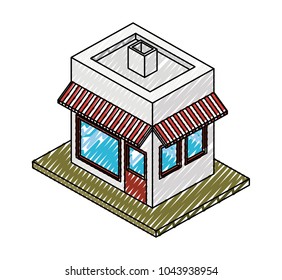 store building isometric icon