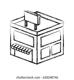 store building isometric icon