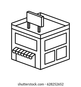 store building isometric icon