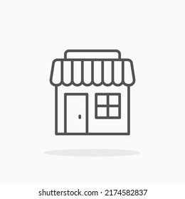 Store Building line icon. Editable stroke and pixel perfect. Can be used for digital product, presentation, print design and more.