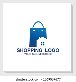 store building logo template design vector, shopping logo vector
