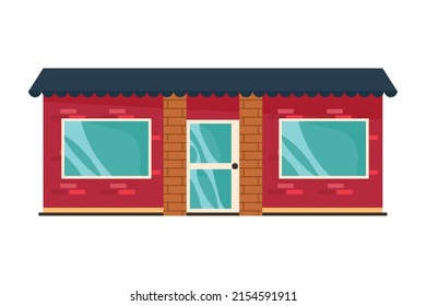 store building red facade place