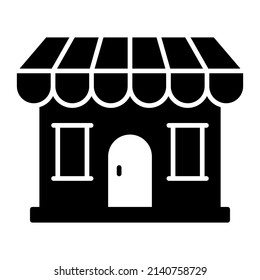 almacenar ilustración vectorial de construcción aislada en fondo blanco. Concepto de negocios de arquitectura.