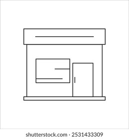 Store bulding icon outline vector