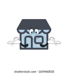 store cartoon character design with expression