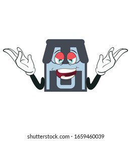 Cartoon-Zeichendesign mit Ausdruck speichern
