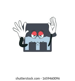 store cartoon character design with expression