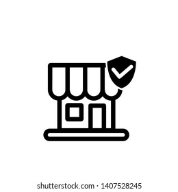 Store Check mark Vector Icon on White Background.