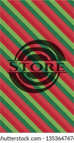 Store christmas badge background.