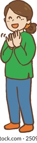 A store clerk who livens up the event to attract customers.