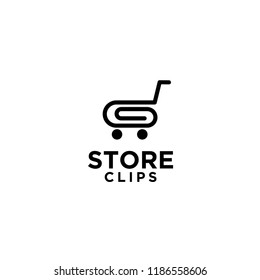 store clips logo idea icon design vector