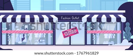 Similar – Store closed sign board hanging on the door