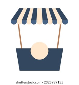 store concept icons set with street food