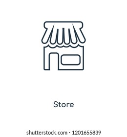 Store concept line icon. Linear Store concept outline symbol design. This simple element illustration can be used for web and mobile UI/UX.