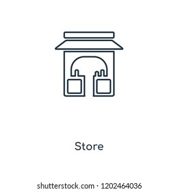 Store concept line icon. Linear Store concept outline symbol design. This simple element illustration can be used for web and mobile UI/UX.