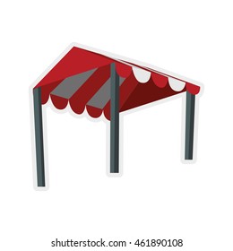 Store concept represented by tent icon. Isolated and flat illustration