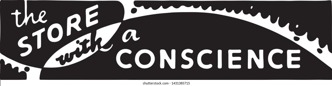 The Store With A Conscience - Retro Ad Art Banner