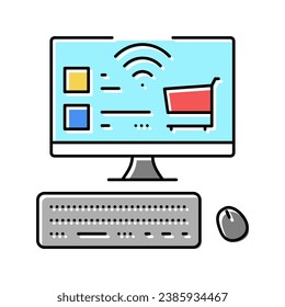 store contactless color icon vector. store contactless sign. isolated symbol illustration