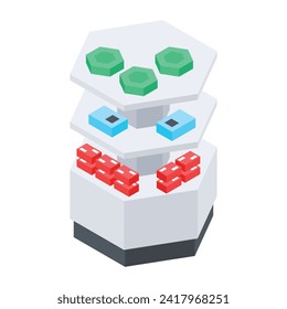 Store Counters Isometric flat  Icon
