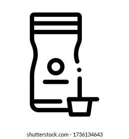 store cream icon vector. store cream sign. isolated contour symbol illustration