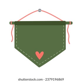 Store Door Pennant Sign Vector Illustration