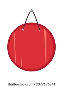 Store Door Round Sign Vector Illustration