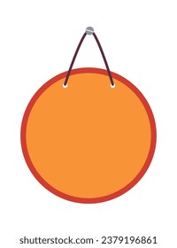 Store Door Round Sign Vector Illustration