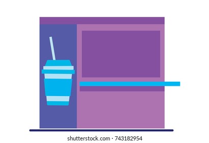 Store drinks isolated vector illustration