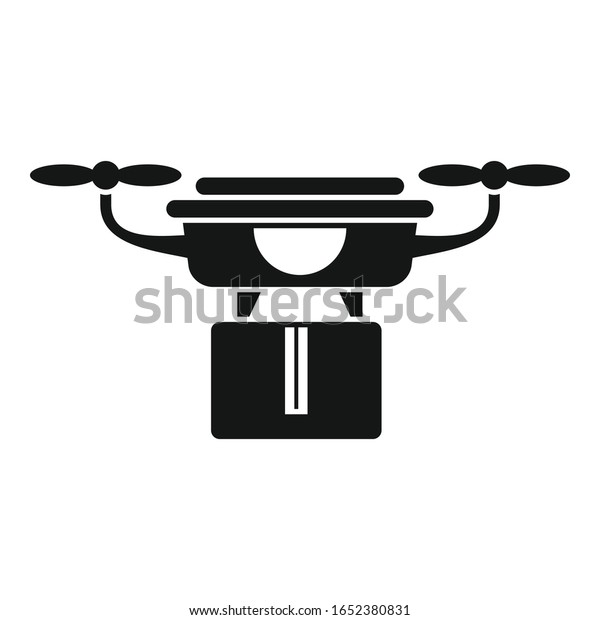 Vector De Stock Libre De Regalias Sobre Icono De Entrega De Drones De