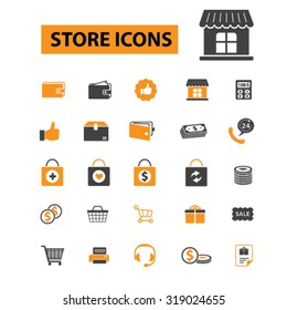 store, ecommerce, shopping icons