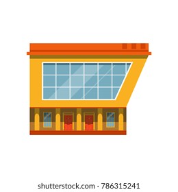 Store facade, exterior of market, modern building vector Illustration