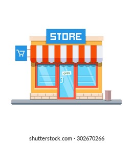 Store facade. Vector illustration in flat style