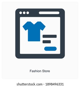 Store and fashion store icon concept