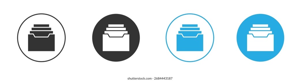 Icono de almacenar archivos. Plantilla de diseño de iconos gráficos