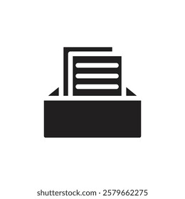 Store files icon Vector flat thin line illustration