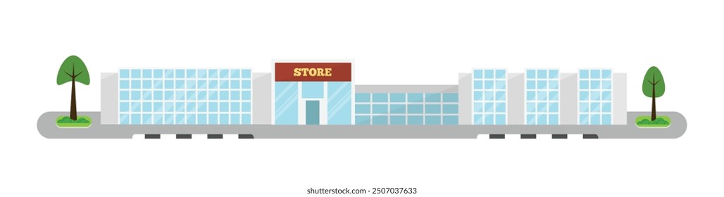 Store Flat. City and architecture concept vector