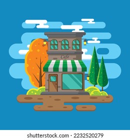 store with flat design illustration