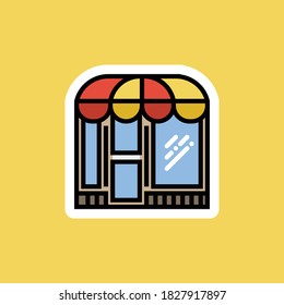 Almacenar ilustración vectorial de diseño plano