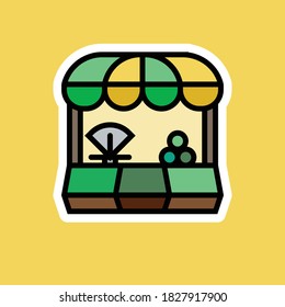 Store flat design vector illustration