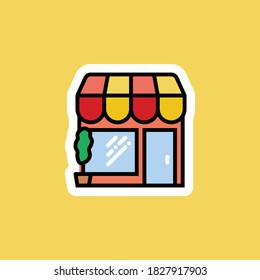 Store flat design vector illustration