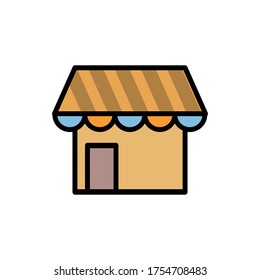 Icono de almacenamiento plano. vector de plantilla de diseño