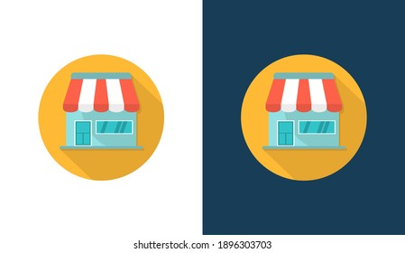 Store flat icon logo design vector template, Online Shop icon concepts, Creative design