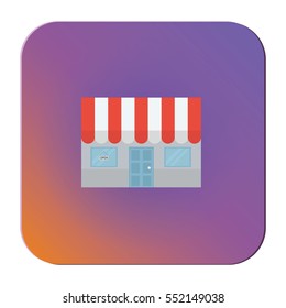 store flat icon vector