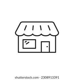 Store flat sign design. Store vector icon. Market icon. Supermarket symbol pictogram. UX UI icon